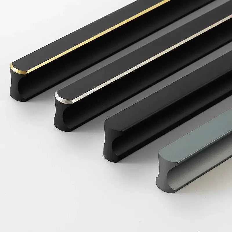 Modern Simple Light Luxury I-Shaped Cabinet Door Handle Extended Round Head Drawer Wardrobe Cabinet Furniture Door Handle
