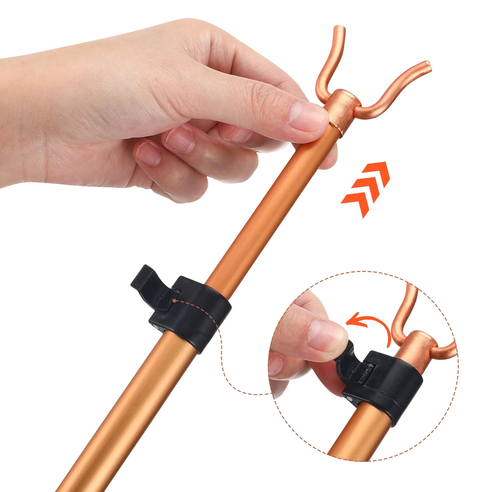 Pole Closet Hook Clothes Reach Stick Rod Retractable Reacher Hanger Garment Drying Clothing Poles Telescoping Hanging Closet Rod