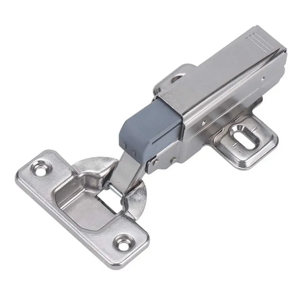Stainless Steel Cabinet Door Hinges Adjustable Damper Buffer Soft Close Quiet Wardrobe Door Concealed Hinges Furniture Hardware