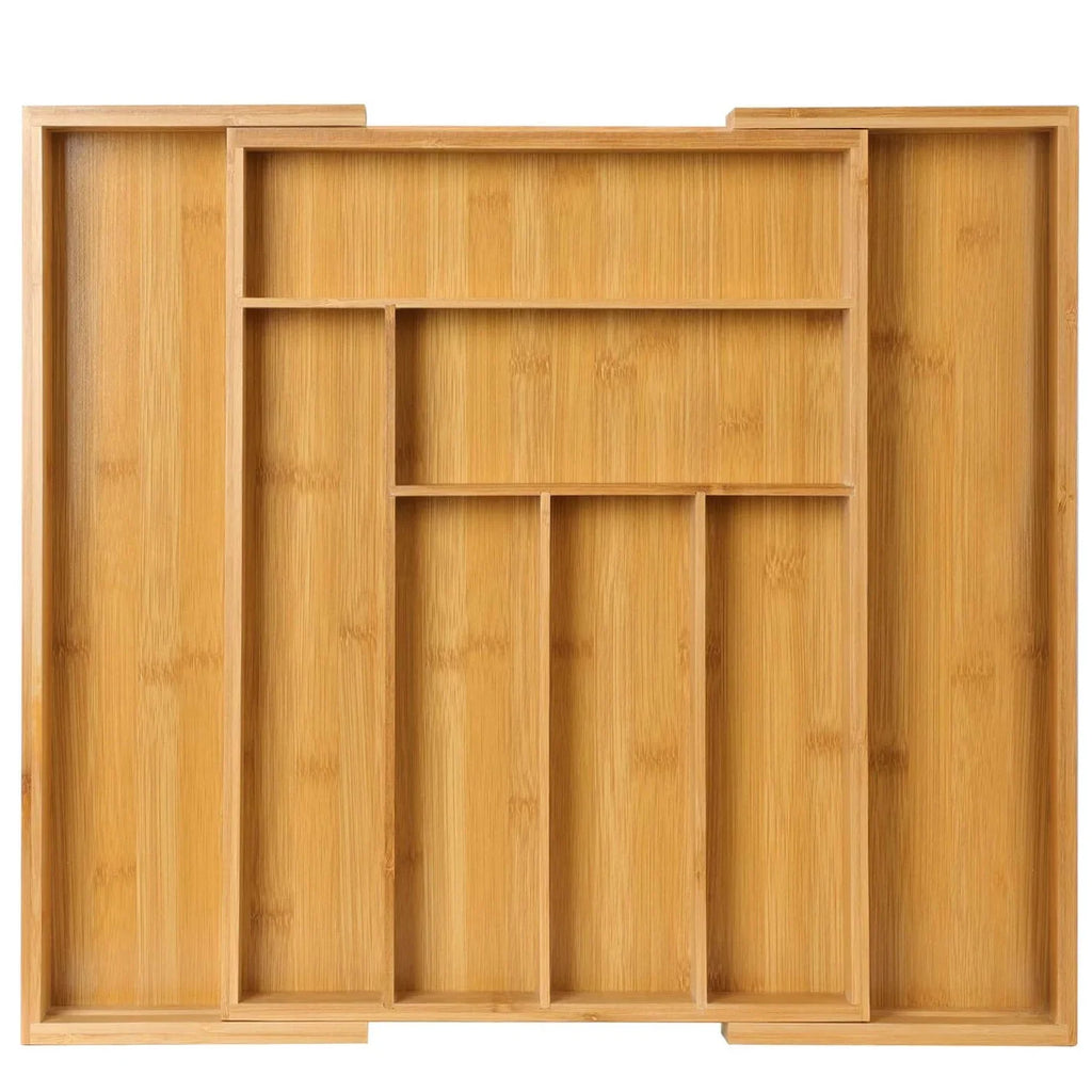 Adjustable Expandable Bamboo Drawer Organizer for Kitchen,Bedroom or Living Room-Ideal for Organizing Cutlery,Silverware& Knives