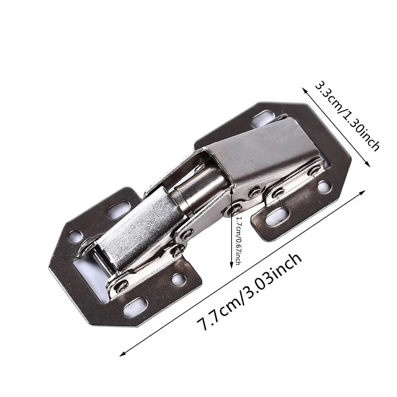 1-10PCS Cabinet Hinge 90 Degree 3/4in No-Drilling Hole Cupboard Door Hydraulic Hinges Soft Close With Screws Furniture Hardware