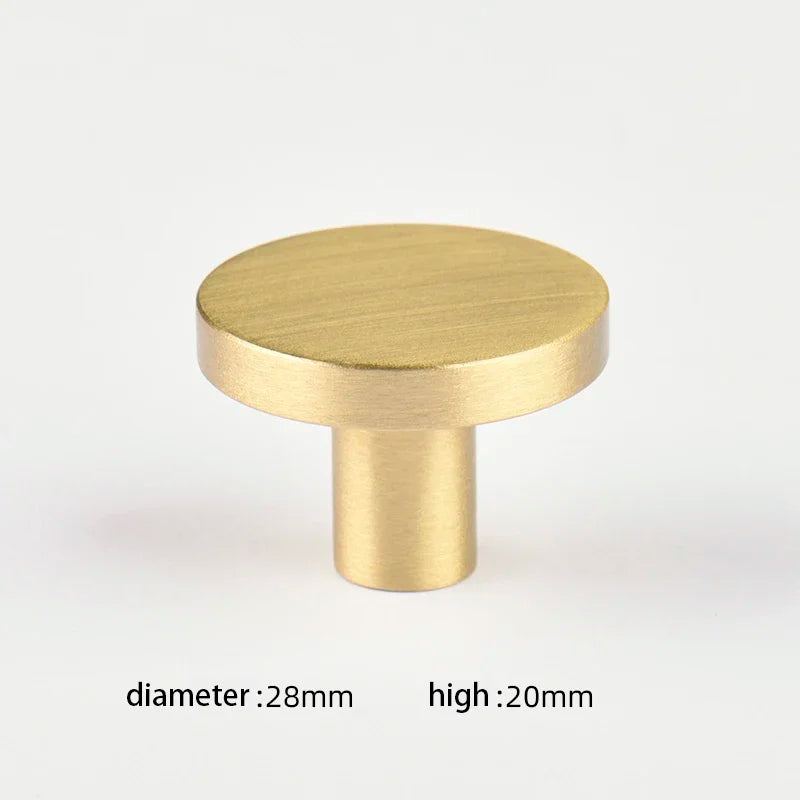 Round Brass Dresser Knobs Drawer Handle Cabinet Door Handle Antique Antique Kitchen furniture Hardware Knob Kitchen  Handles