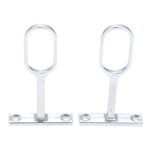 2pcs Stainless Steel Wardrobe Rail Support Flange Bracket Hange Clothes Rod Seat Hanger Pipe Bracket 16mm Tube Dia
