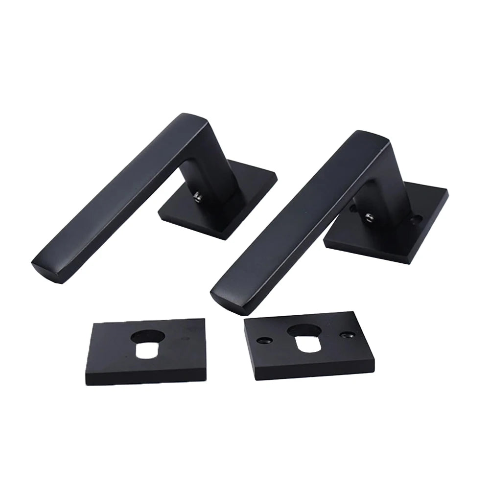For Bedroom Interior Door Handle Lock Black Door Lock Reliable Security Versatile Application For Living Room Doors