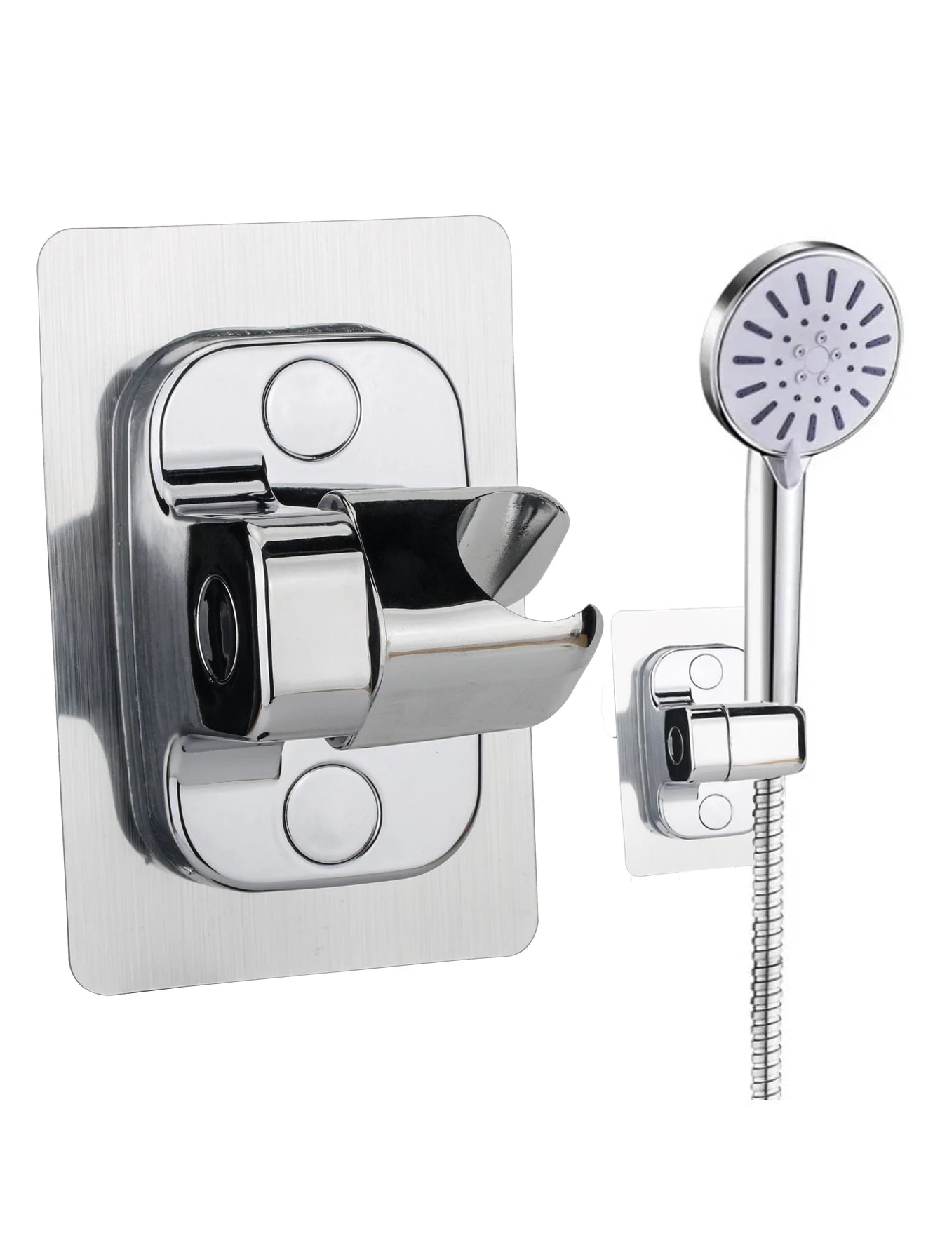 1pc Shower Head Holder Adjustable Wall Mounted Shower Holder Self-Adhesive Showerhead Handheld Bracket Bathroom  Accessories
