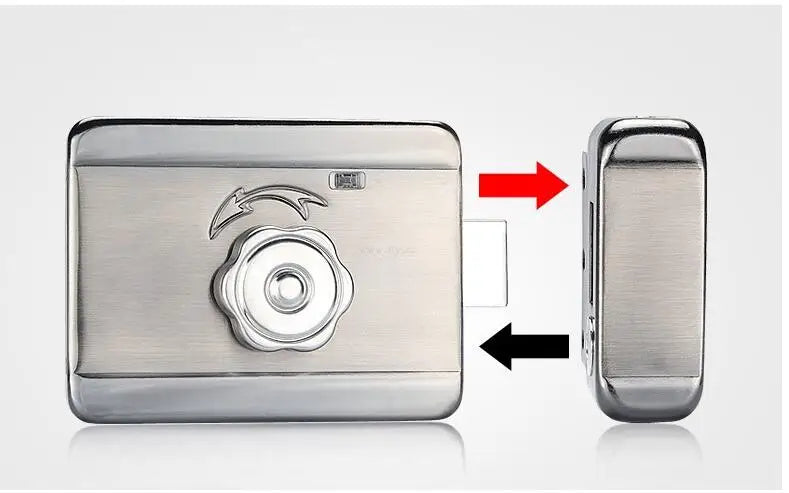 DC 12V Metal Electric Lock Gate Lock Strike Lock Access Control System Electronic Integrated Door Rim lock