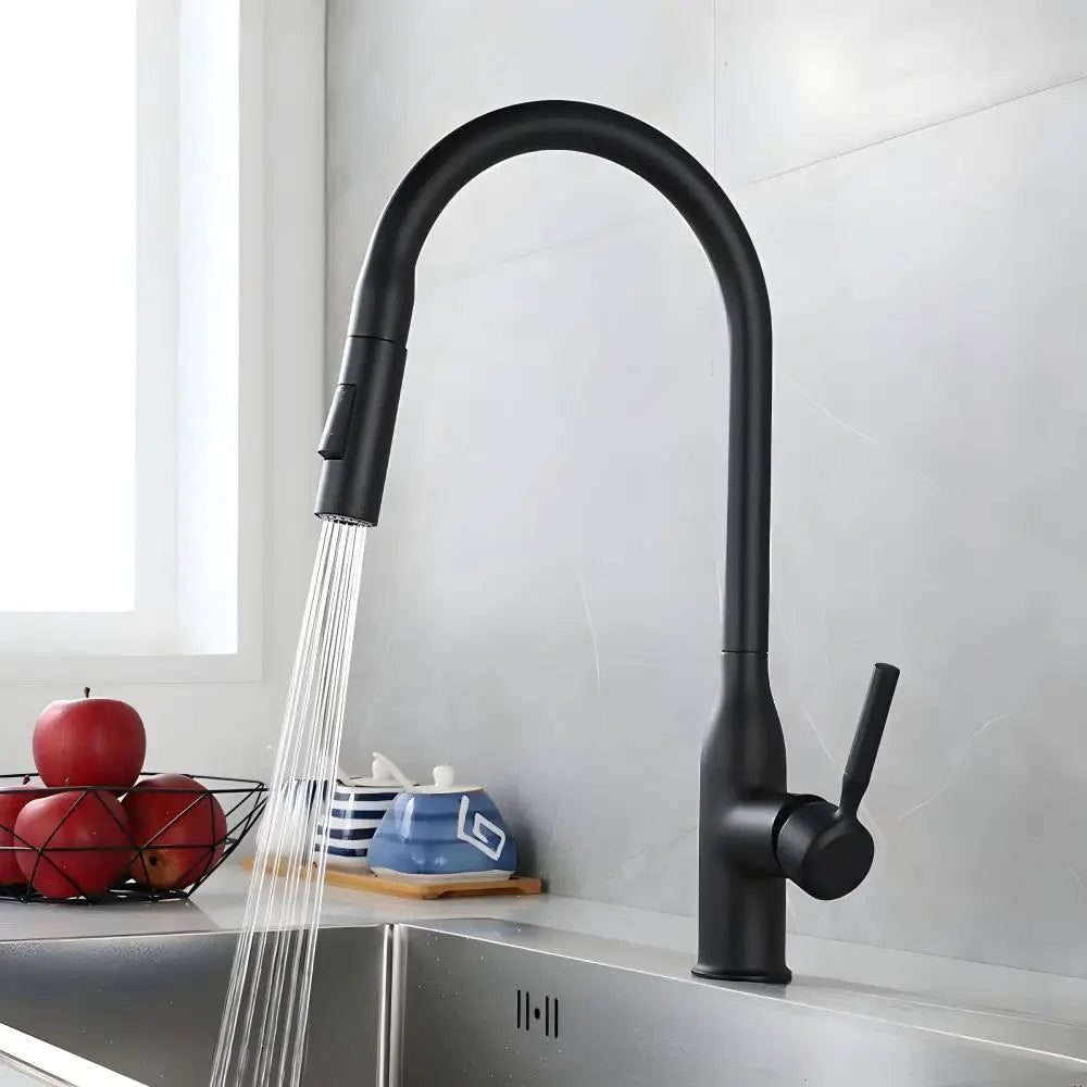 STARON Kitchen Sink Faucet Spring Faucets Pull Out Spout Mixer Tap Hot Cold Water with Pull Down Tap Sprayer Cooking