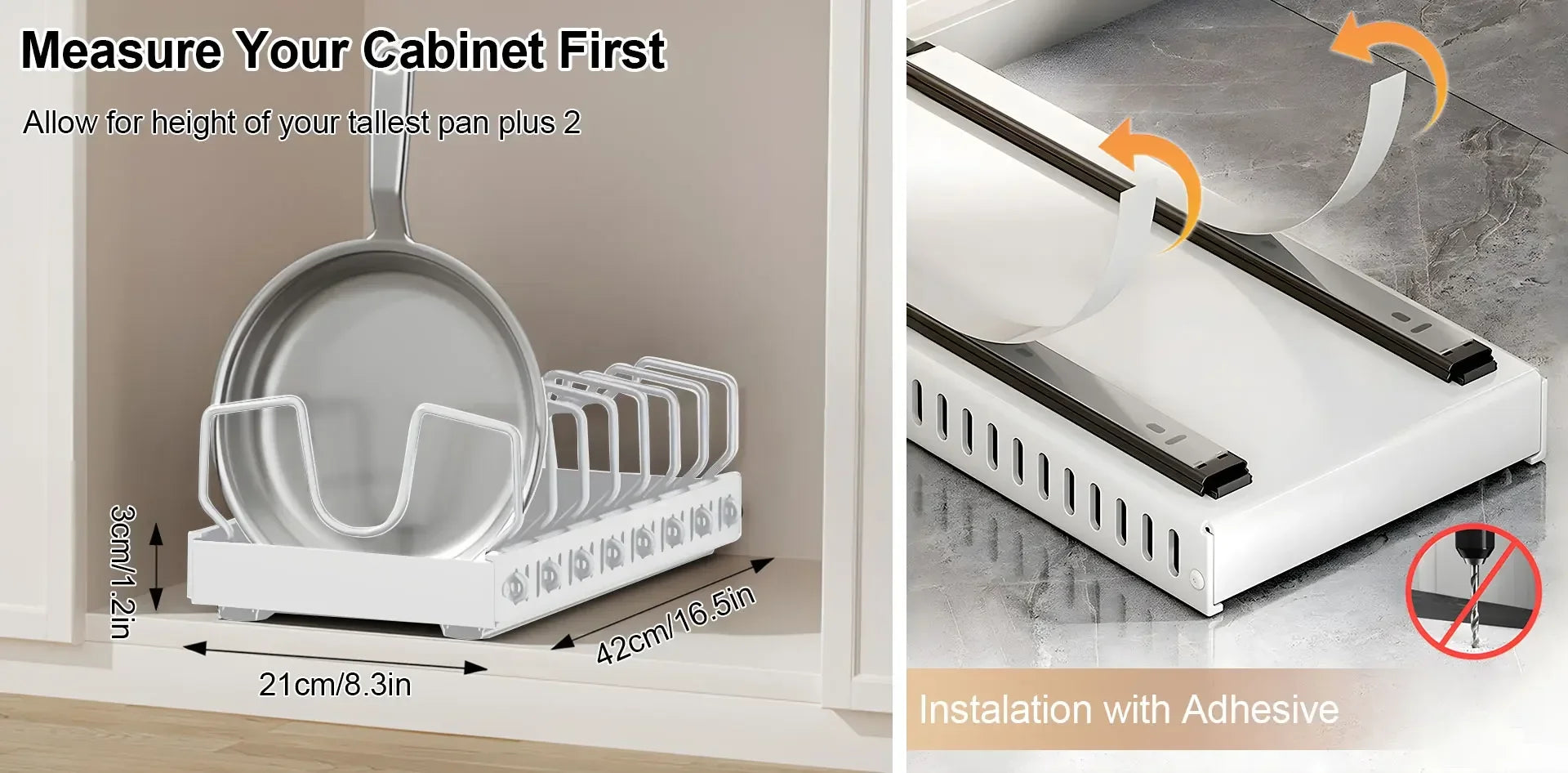Hot-selling multifunctional kitchen pull-out cookware/frying pan sliding lid rack, spice rack, and bowl and plate drawer storage