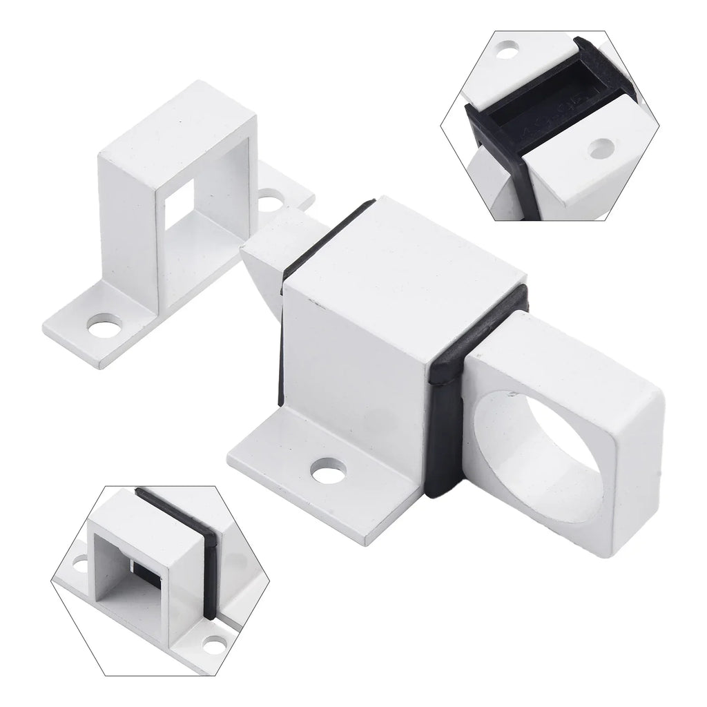Door Latch Aluminum Alloy Security Automatic SASH Door Spring Bounce Lock Square Self-closing Bolt Spring Thumb Lock