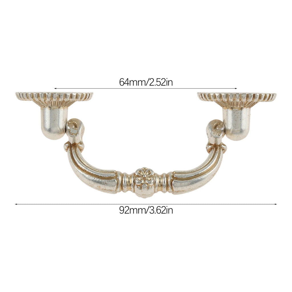 Antique Silver Gold Drawer Cabinet Knobs Furniture Handles Door Pulls for Cupboard Kitchen Retro Hardware Home Decor with Screw