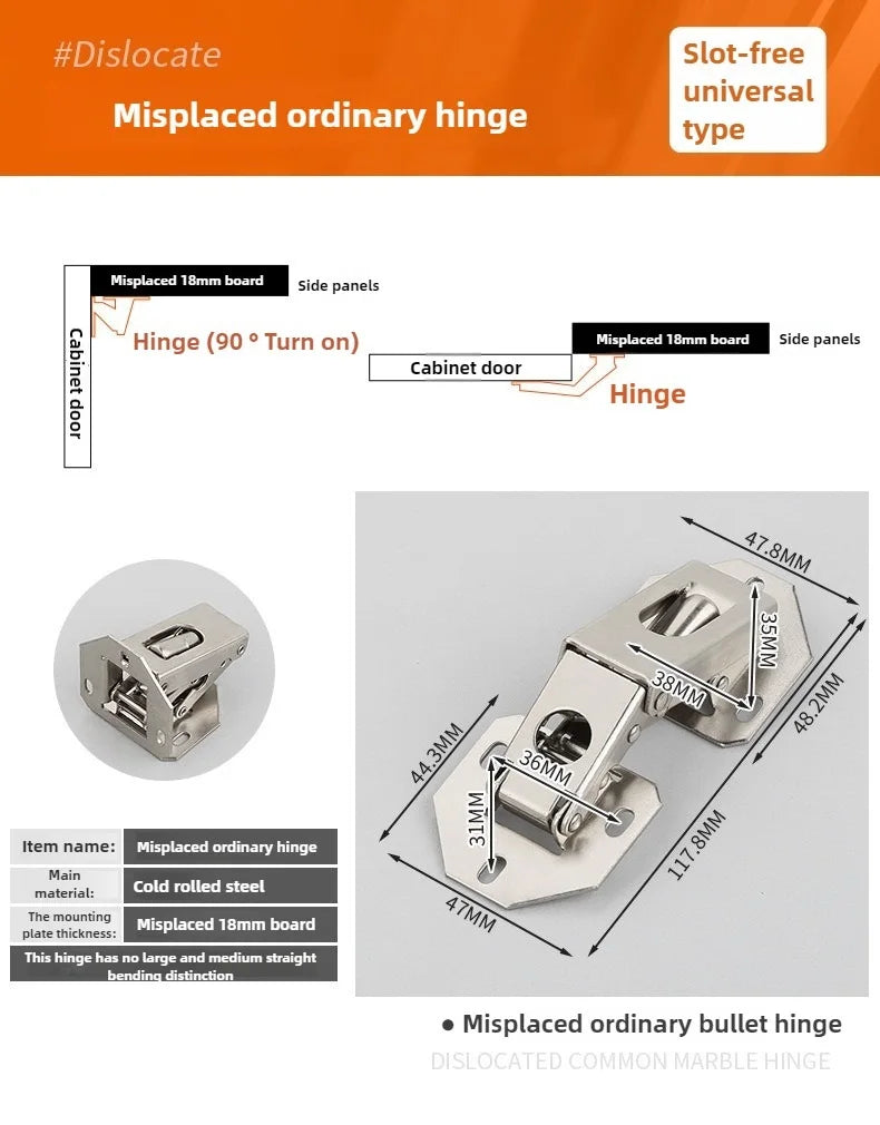 NORMAL Cabinet Hinge 90/150/170 Degree No-Drilling Hole Cupboard Door Hydraulic Hinges Soft Close With Screws Furniture Hardware