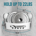 TAILI Corner Shower Caddy Suction Cup No-Drilling Removable Shower Caddy Basket Powerful Suction Bathroom Shower Shelf Organizer
