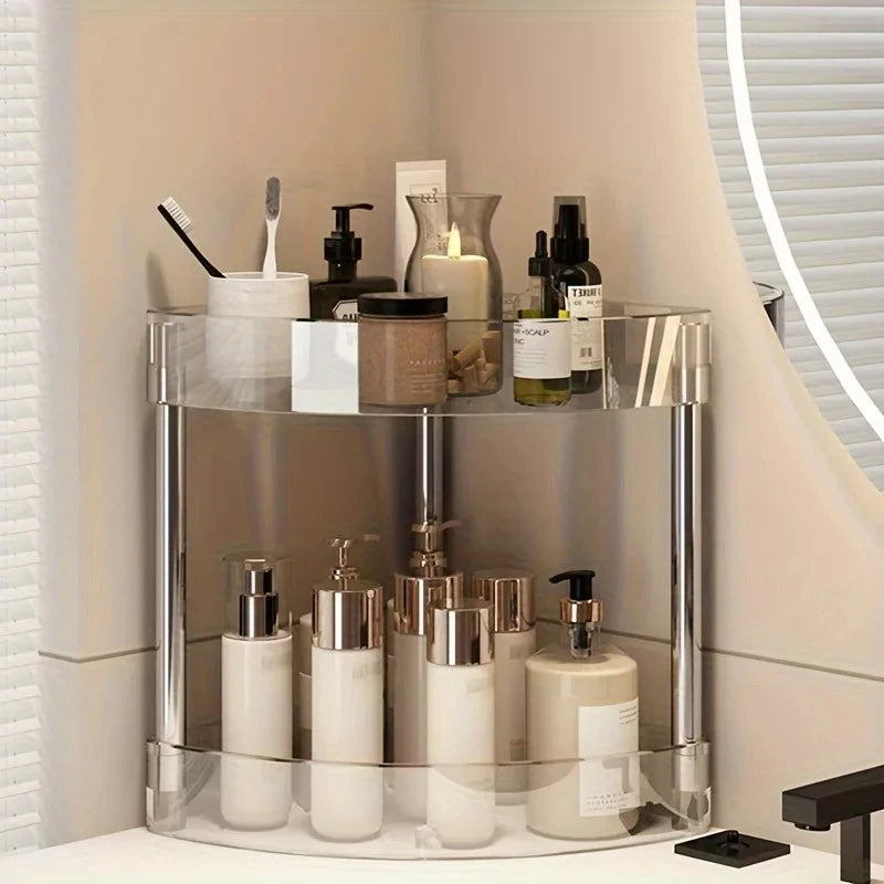 Shelf Trolley Bathroom Organizer Shelves Kitchen Home Large Capacity Storage Rack Acryl Cart Corner Cosmetic Organizer Supplies