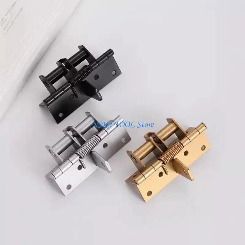 L8RC 3Pcs Closing Spring Door Hinge 90 Degree Positioning Automatic Door Closers Hinge Hardware for Wood Door Cabinet