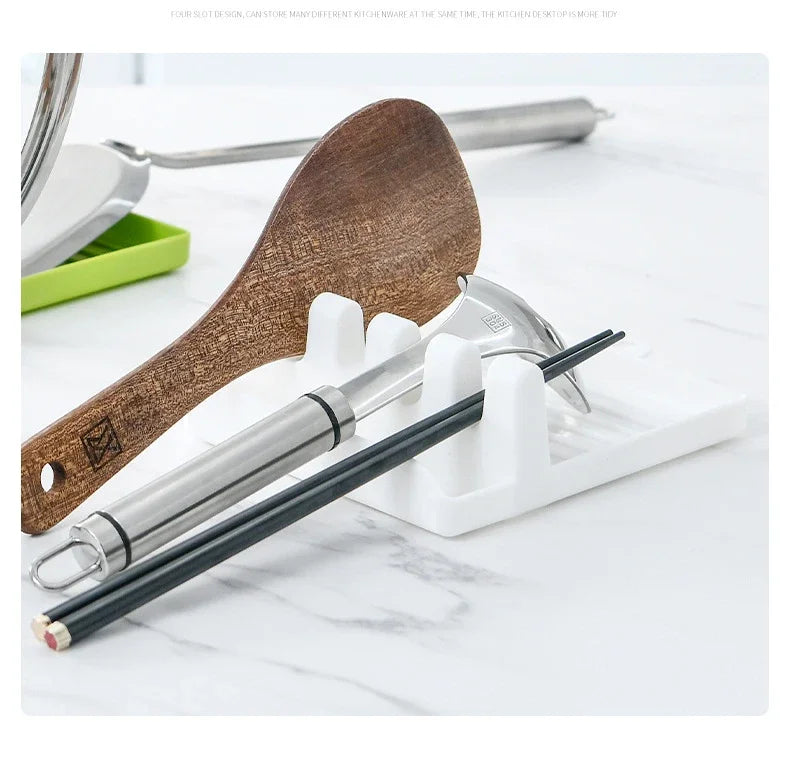 Kitchen Organizer for Tableware Storage - Spoon Rest, Fork, Spatula Rack, Spoon Holder Stand, Pot Lid Holder