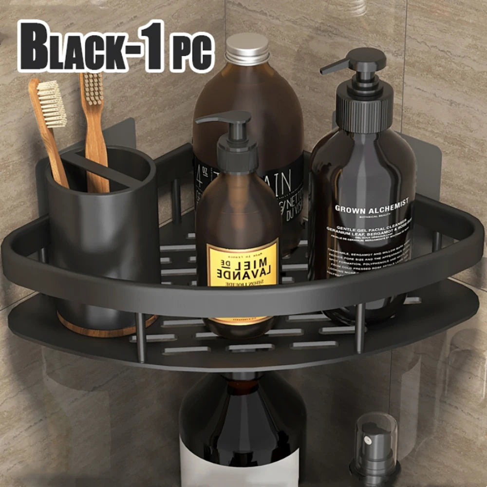Bathroom Shelf Bathroom Towel Rack Shelves Wall Shower  Shampoo Rack No Drill Shelf Bathroom Tripod Storage Rack