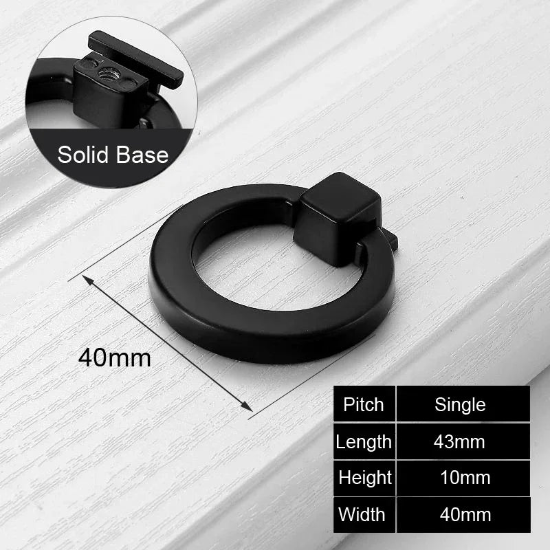 Black Handles Furniture Cabinet Knobs Muebles  Kitchen  Drawer Knobs Cabinet Pulls Cupboard  Knobs