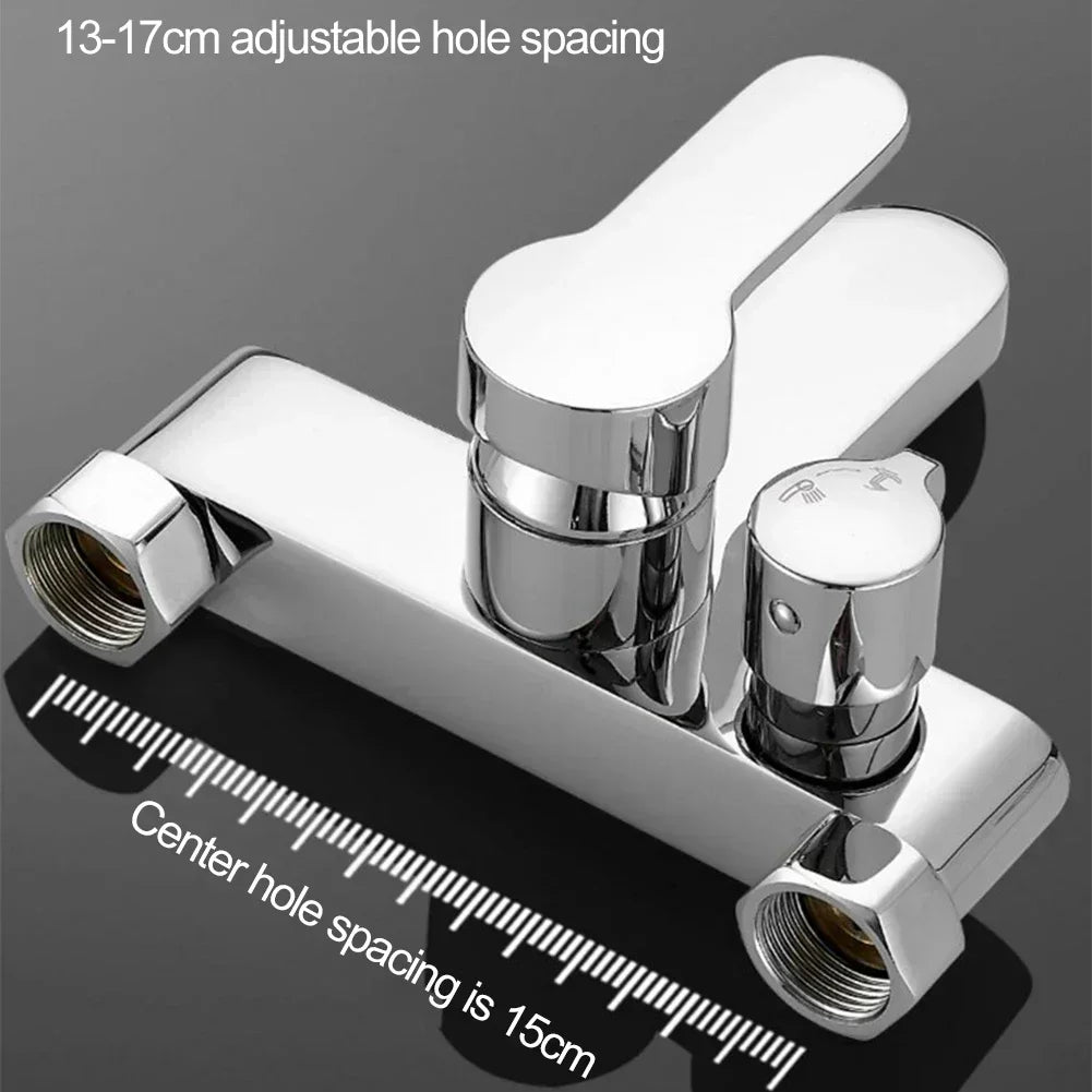 Bathroom Shower Faucet Wall Mounted Hot And Cold Water Tap Bath Mixer Bathtub Tap Triple Mixed Valve Bathroom Basin Faucets