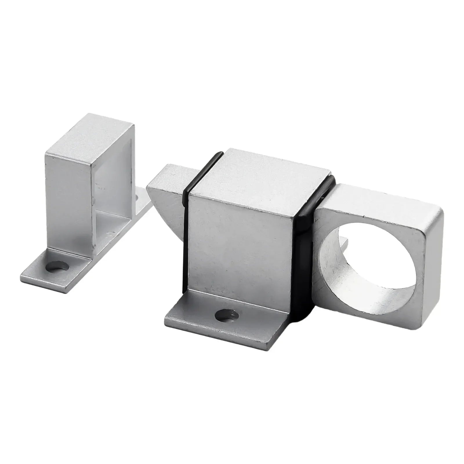 Door Latch Aluminum Alloy Security Automatic SASH Door Spring Bounce Lock Square Self-closing Bolt Spring Thumb Lock
