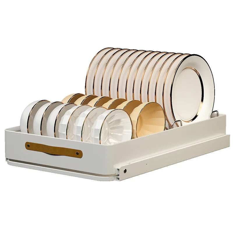 Kitchen Pull Out Shelf Slide Drawer Cabinet Slide out Shelf Dishes Organizer Cabinets Organizer with Handle Kitchen Drawer