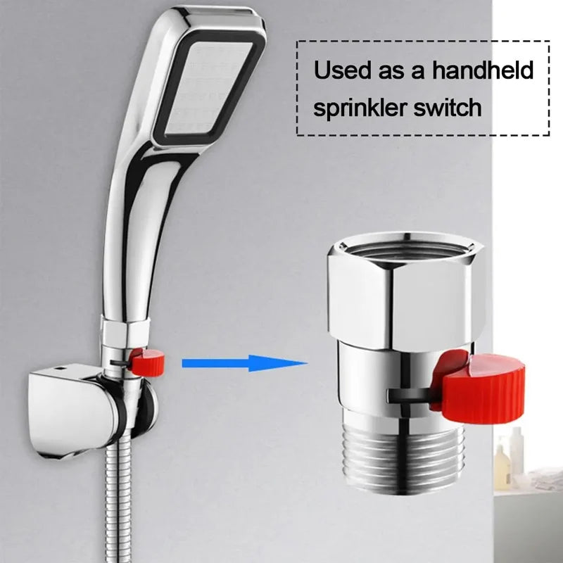 Bathroom Shower  Brass Junction Water Flow Control Valve Straight-through Shut-off Angle Valve Bath Water Tap Accessory