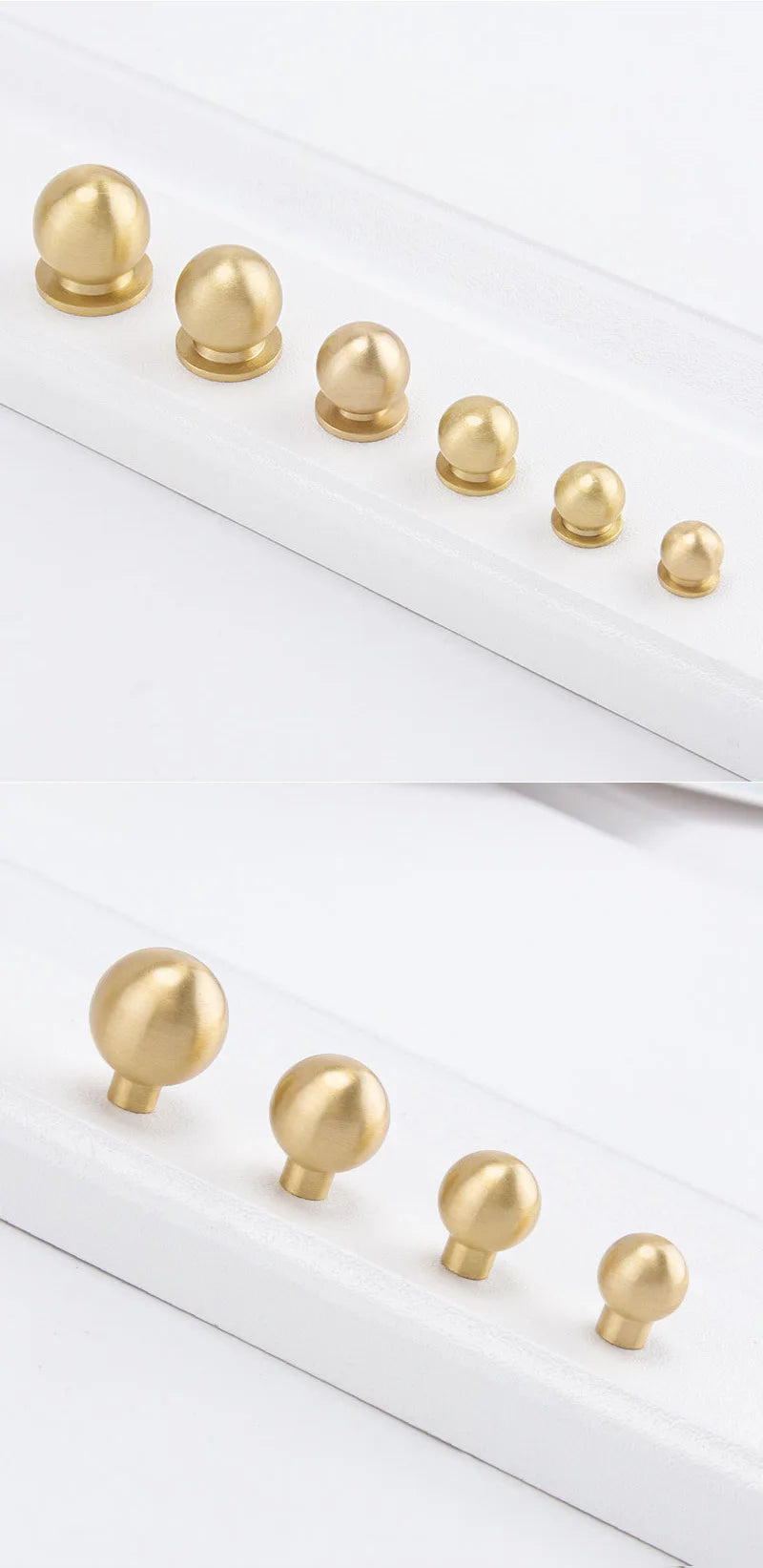 Home Wardrobe Door Pull Round Solid Brass Pulls Antique Cabinet Drawer Small Handles Modern Furniture Handles Single Hole Knobs