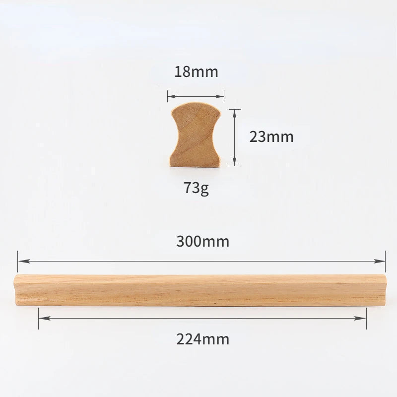 Cabinet Doors Cabinets Drawers Solid Wood Handles Minimalist Beech Wood Walnut Wood Wardrobe Wooden Furniture Handles