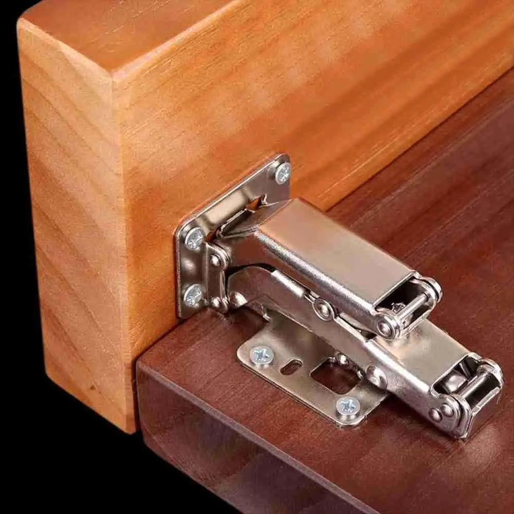 170° Frameless Soft Close Cabinet Hinges with Screws Heavy Duty Damping Buffer Closing Corner Cabinet Wardrobe Furniture Hinge