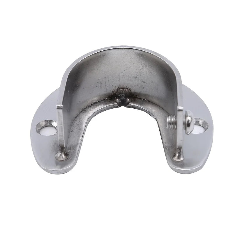 2PCS Stainless Steel Wardrobe Closet Rod Bracket Clothes Seat Curtain Pole Sockets,25Mm Creative Useful