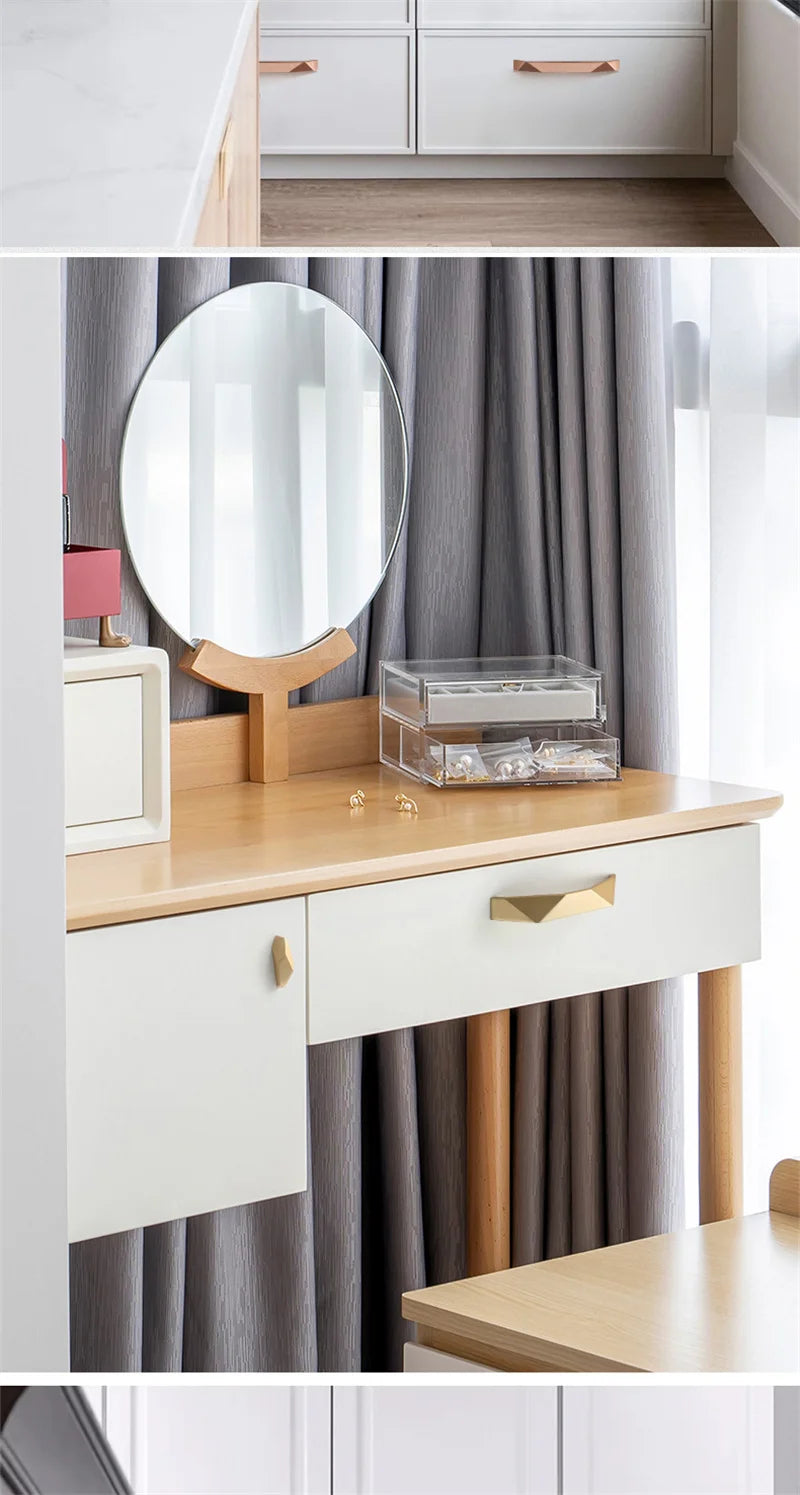Modern Simple Geometric Design Golden Cabinet Handles Gray Drawer Knobs Kitchen Cupboard Door Handles Furniture Handles Hardware