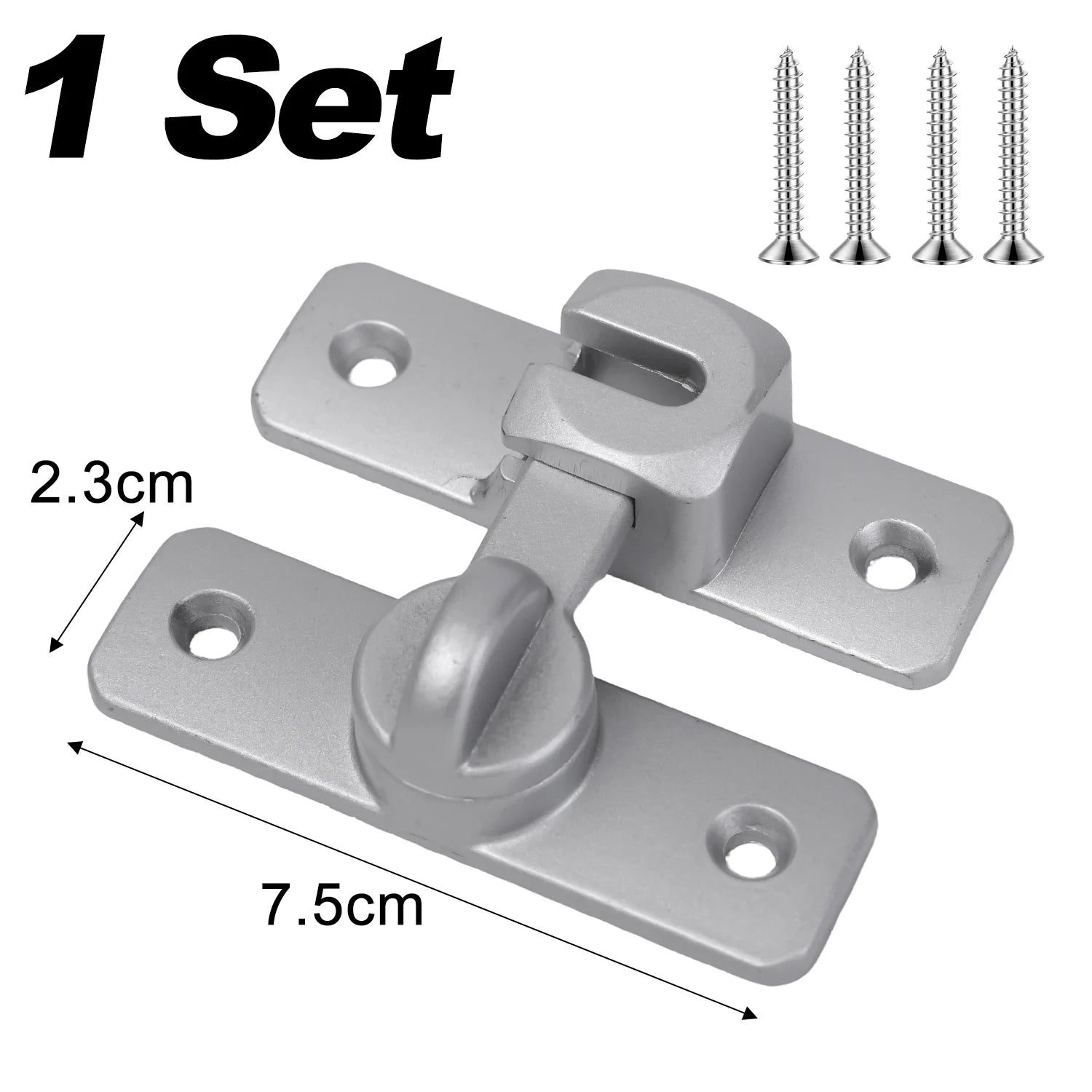 1/5x Alloy Right Angle Door Lock 90 180 Degree Gate Lock Sliding Door Latch Window Drawers Cabinet Gate Buckles Home Hardware