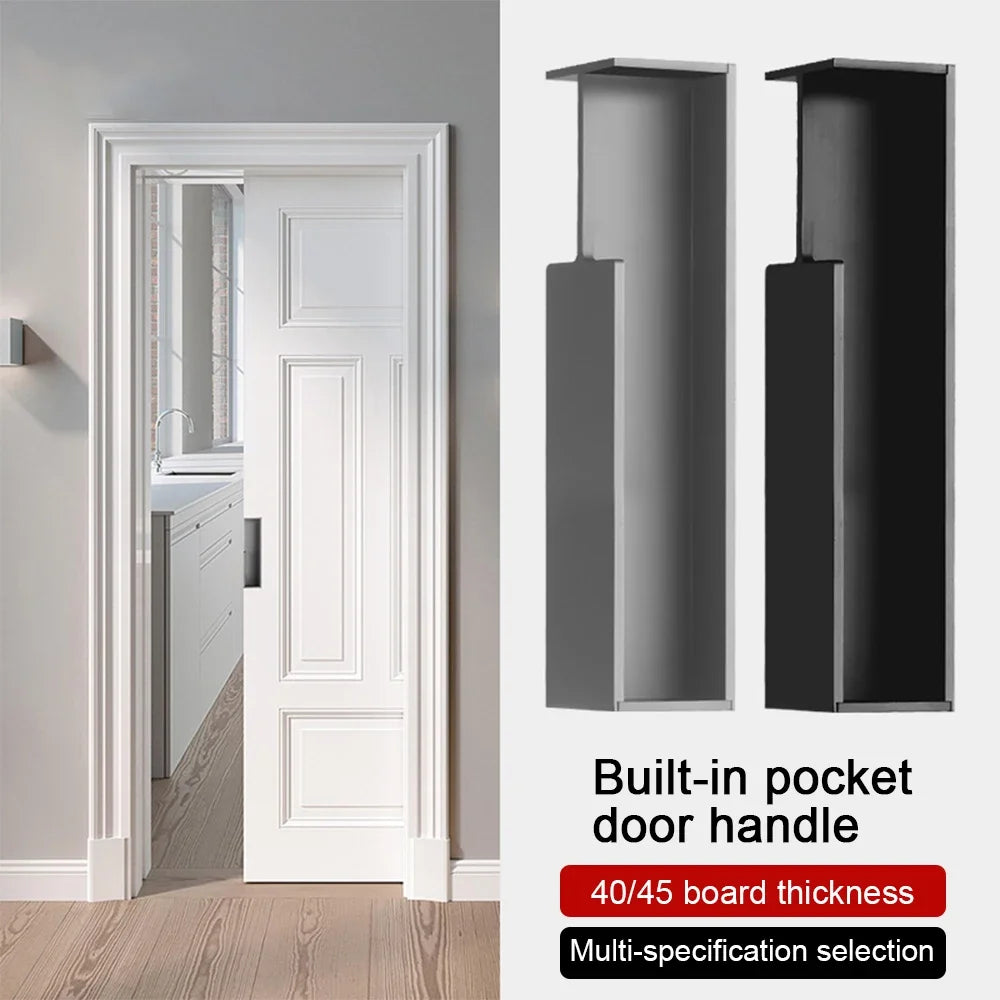 Invisible Handle Embedded Furniture Handle Simple Sliding Door Handle Pocket Wooden Door Anti-collision Aluminum Alloy Hardware