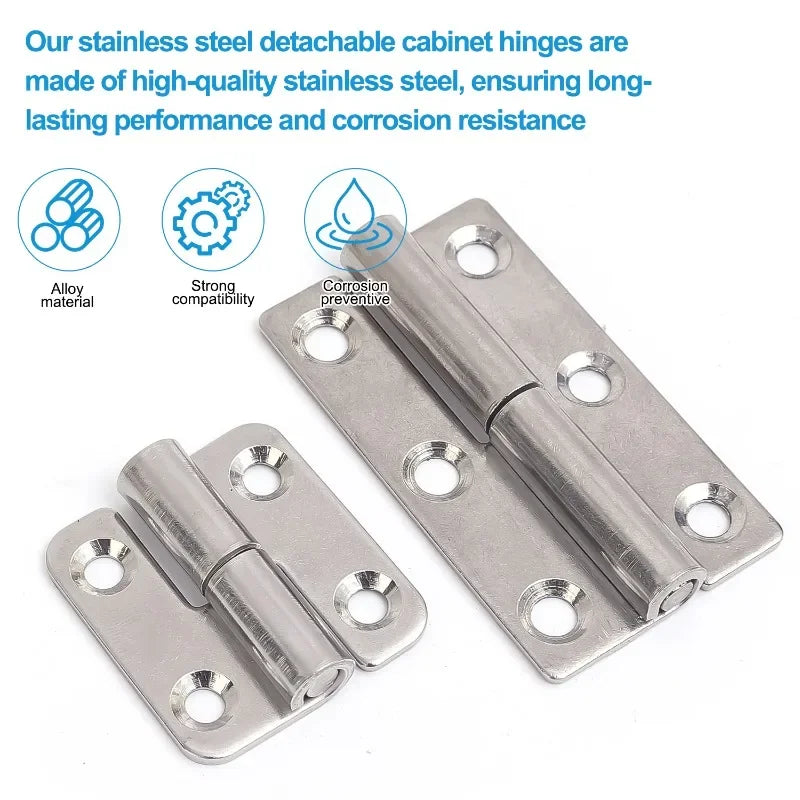 Stainless Steel Hinges Door Connector Universal Furniture Drawer Cabinet Fitting Hinge Detachable Furniture Hardware Accessories