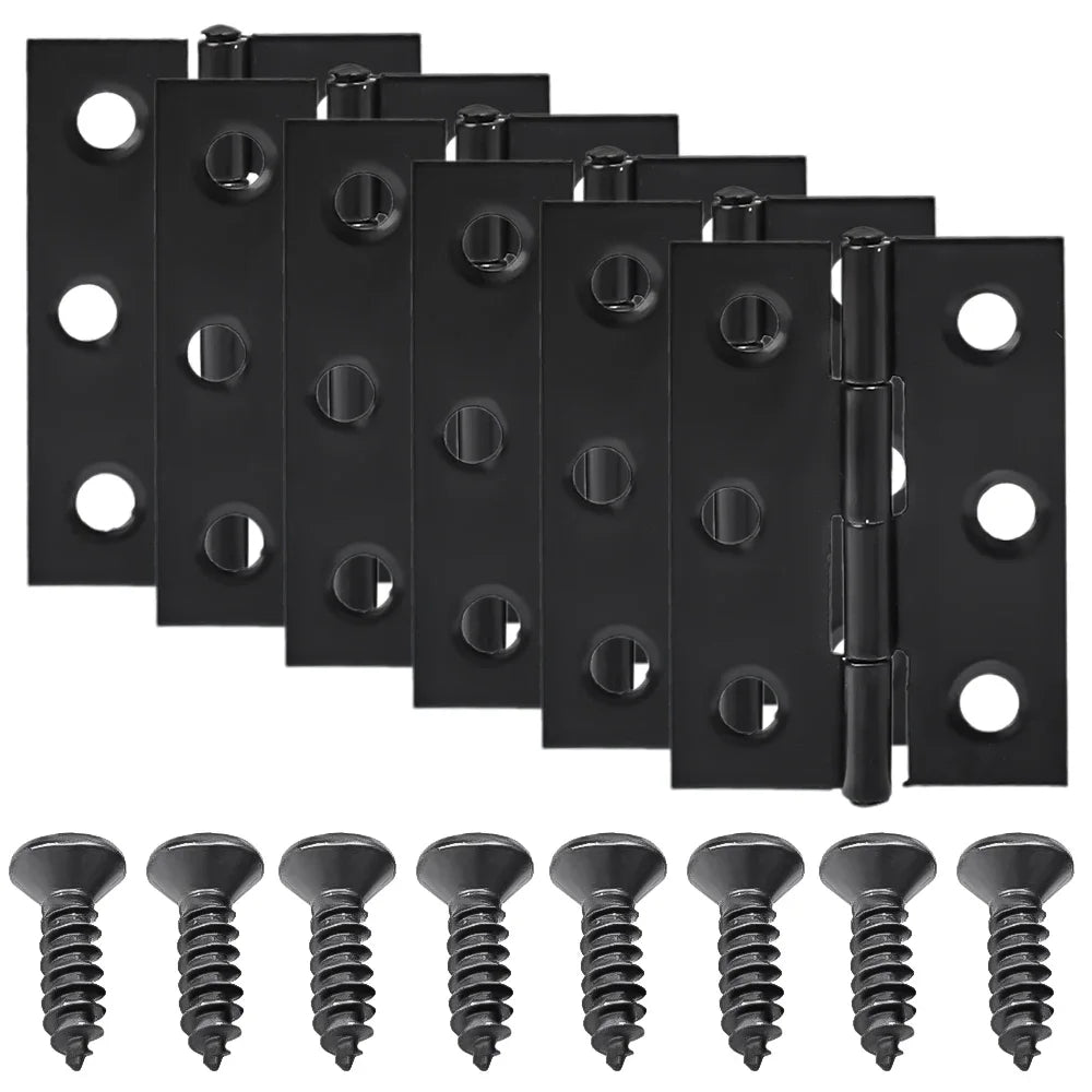 2 Inch Stainless Steel Folding Door Hinges with Screws Cabinet Doors Windows Wooden Box Flat Hinge Home Furniture Hardware