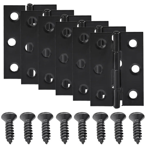 2 Inch Stainless Steel Folding Door Hinges with Screws Cabinet Doors Windows Wooden Box Flat Hinge Home Furniture Hardware