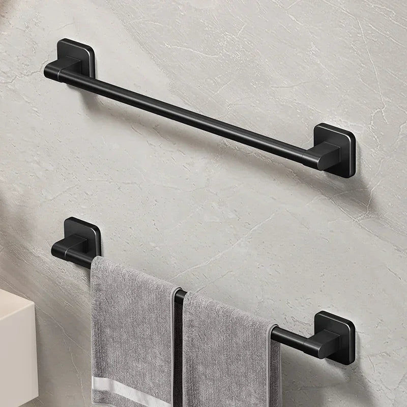 Bathroom Towel Rack Towel Holder Self-adhesive Bathroom Towel Rack Hooks  Bathroom Shelf Without Drilling Towelrack Bathroom