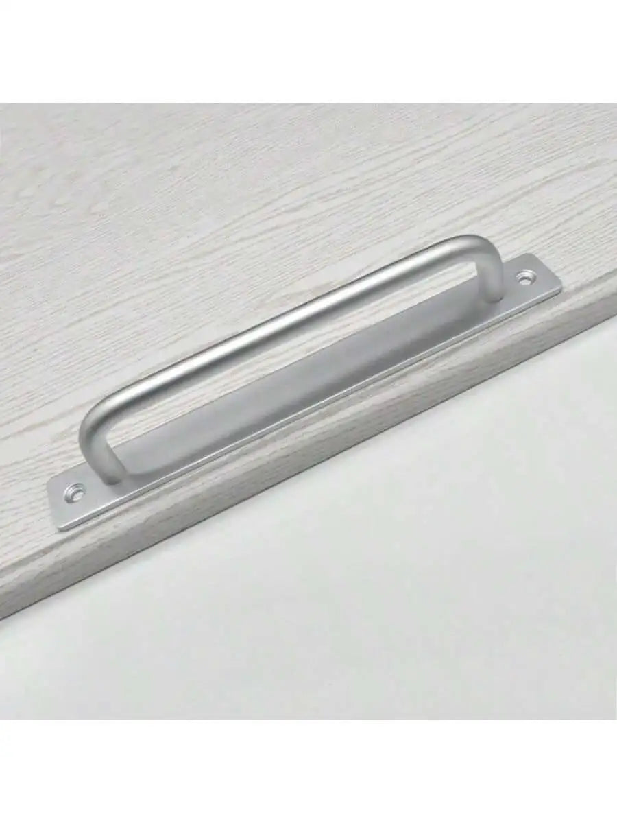 Black Door Handles Aluminium Alloy Kitchen Door Pulls Balcony Bedroom Silver White Furniture Handle Door Hardware
