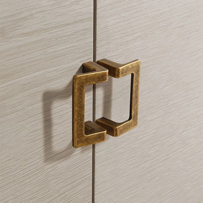 Modern minimalist cabinet doors, square pair handles, Nordic wine cabinets, shoe cabinets, wardrobe doors, antique handles, draw