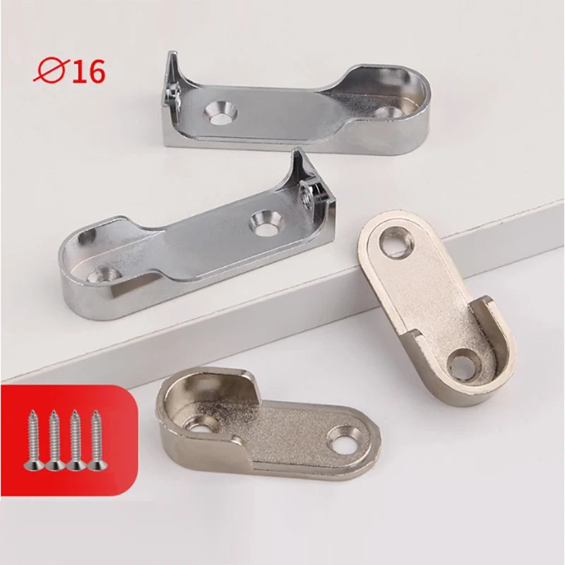 2/4/PCS Wardrobe Clothes Tube Support Closet Rod Pole End Bracket Thickening Holder Cupboard Hardware Furniture Accessories