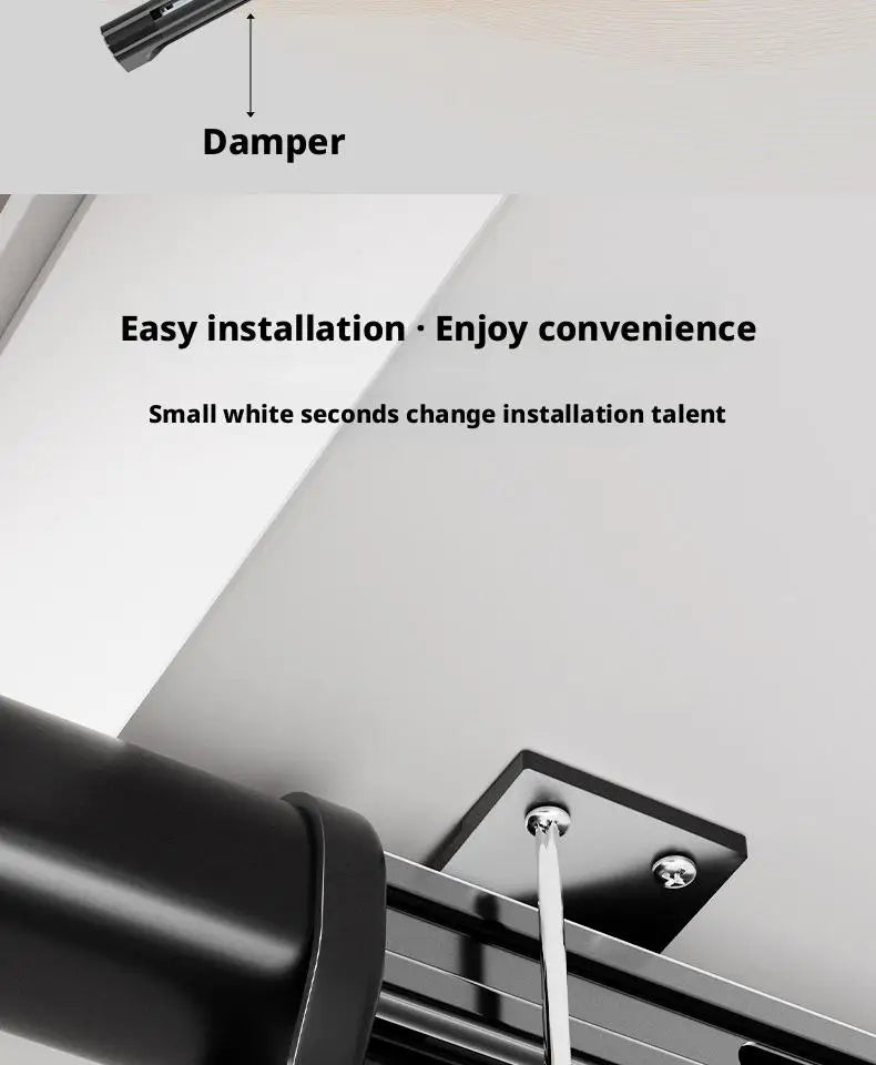 Retractable Closet Pull Out Rod Wardrobe Trousers Rack Clothes Hanger Top-mounted Damping  Slide Rail Valet Rod Pull-out Rack