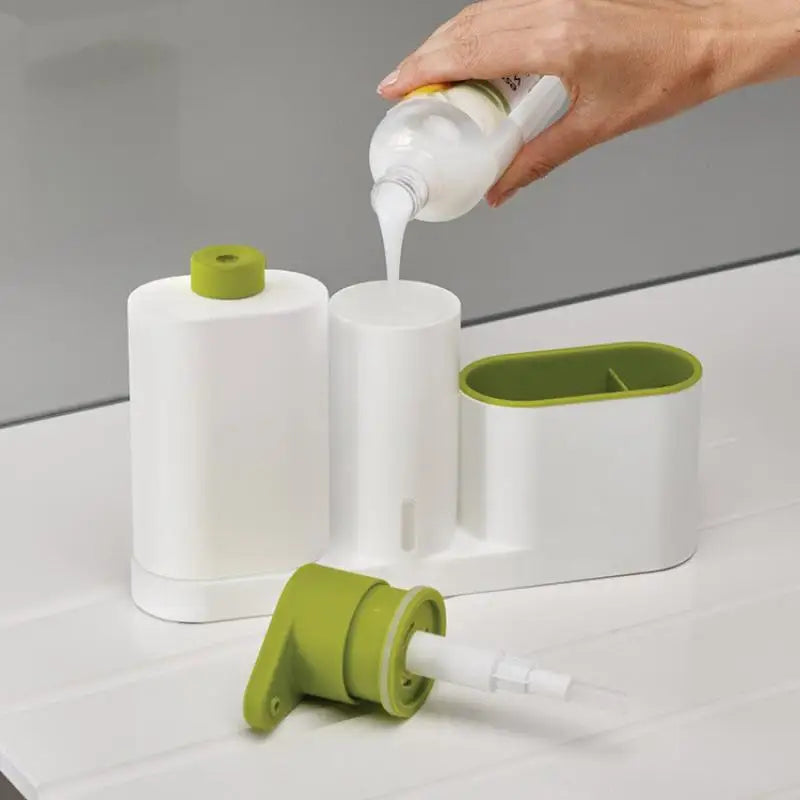 Bathroom Storage Rack For Cleaning Rack Washing Sponge Brush Sink Detergent Soap Dispenser Bottle Kitchen Organizer Gadgets