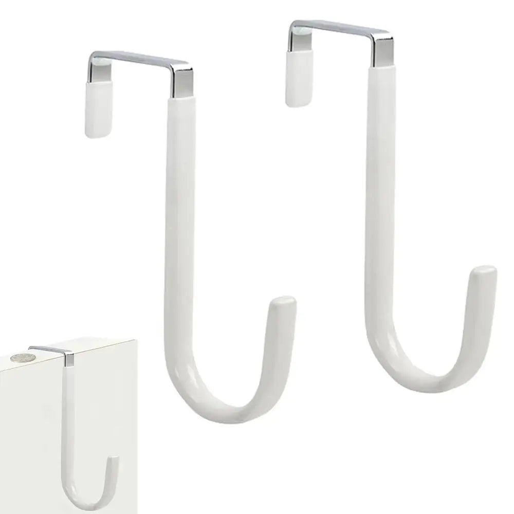 Towel Coats Hangers Nonstick Non-punching Over The Door Hooks Rubber Prevent Scratches Hanging Organizer Clothes Storage Holder