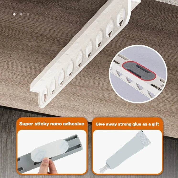Retractable Closet Pull Out Rod Heavy Duty Closet Valet Rod Suitable for Wardrobes and Storage Areas