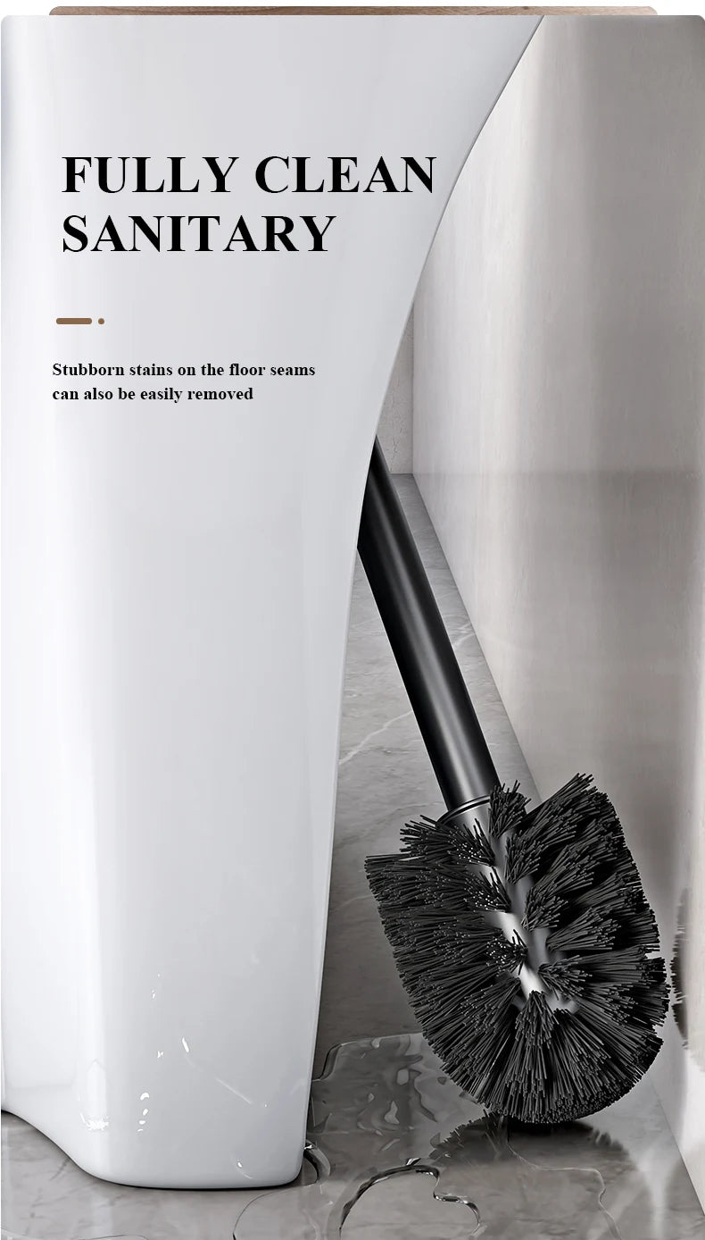 Bathroom Toilet Brush Holder Floor Standing Stainless Steel Toilet Brush WC Cleaning Vertical Bathroom Accessories