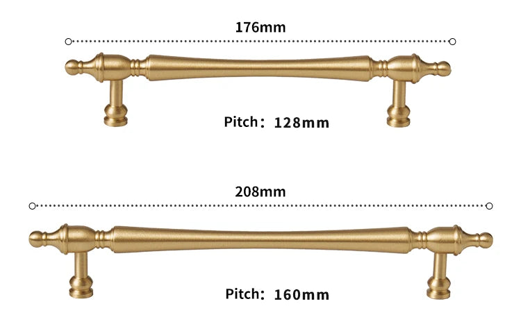 Modern /Solid Brass Furniture Handles for Cabinets and Drawers  Wardrobe Dresser Cupboard / Bedroom Drawers Knobs and Handles