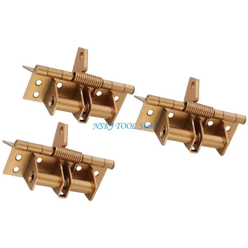 L8RC 3Pcs Closing Spring Door Hinge 90 Degree Positioning Automatic Door Closers Hinge Hardware for Wood Door Cabinet