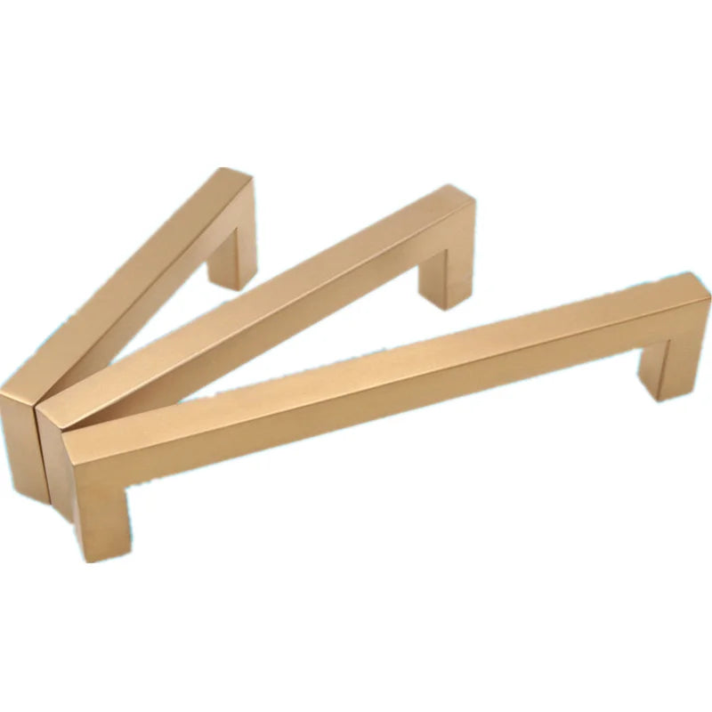 Modern Black Cabinet Handle Square Closet Drawer Cupboard Pulls Bathroom Cabinet Handles Furniture  Stainless Steel Door Knob