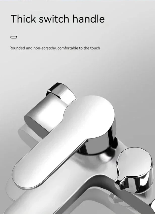 Grey/Silver T-Shaped Shower Set: Suitable for RVs and camper vans, tool-free installation, leak and explosion-proof.