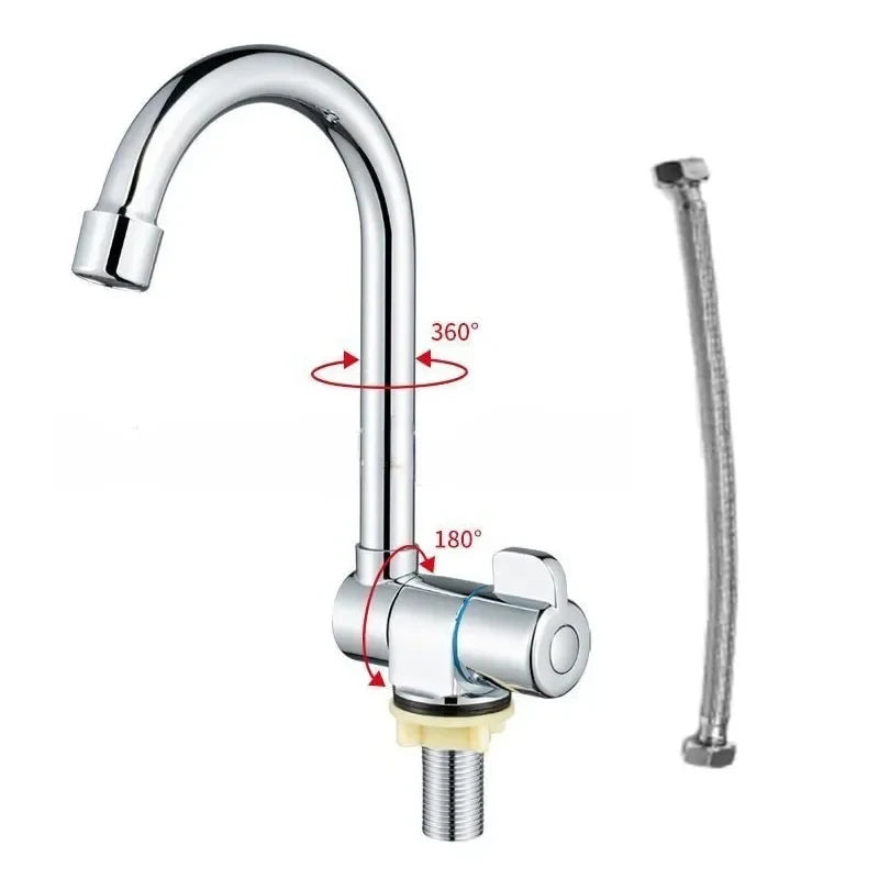Caravan Folding Tap 360 Rotating Sink Tap Kitchen Bathroom RV Marine Cold And Hot Water Tap Boat Motorhome Camper Accessories