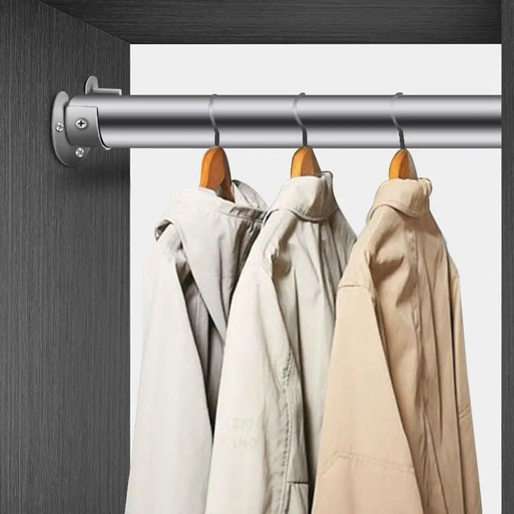 4PCS Bedroom U Shaped Closet Rod 19/22/25mm Shower Curtain Curtain Rod Bracket Flange Rod Holder Rail Holder Clothes Hanging
